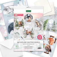 
              Katy Sue - Watercolour Christmas Animals Pop Up Card Making Kit
            