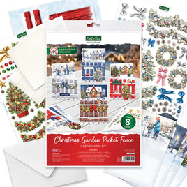 Katy Sue - Die Cut Decoupage – Christmas Garden Picket Fence Card Making Kit