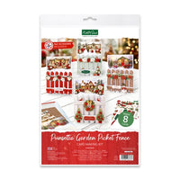Katy Sue - 3D Die-Cut Decoupage - Poinsettia Garden Picket Fence Card Making Kit