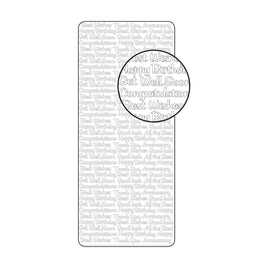 Peel-Off Stickers - Mixed Greetings Small writing