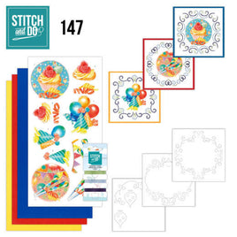 Stitch & Do -  Jeanine's Art HAPPY BIRTHDAY No 147