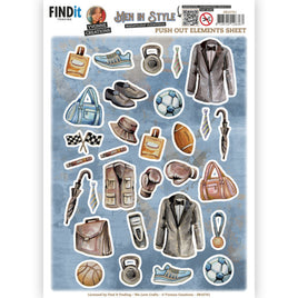 3D - Die Cut - Yvonne Creations -  Men in Style - Small Elements A