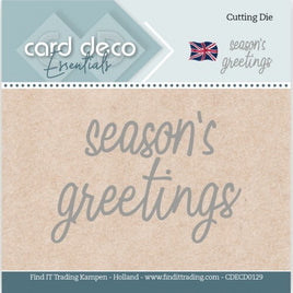 Card Deco Essentials -Text Dies - Season's Greetings