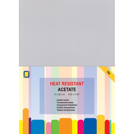 Acetate sheets - A4 - Heat resistant Pkt 10 sheets