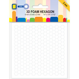 JeJe - 3D Foam Hexagon 6mm x 6mm x 2mm