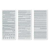 
              JeJe - ABC & 123 Peel off stickers set 1, Silver 3 sheets
            