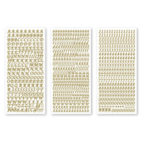 
              JeJe - ABC & 123 Peel off stickers set 2, Gold 3 sheets
            