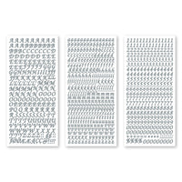 
              JeJe - ABC & 123 Peel off stickers set 2, Silver 3 sheets
            