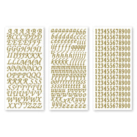 
              JeJe - ABC & 123 Peel off stickers set 3, Gold, 3 sheets
            