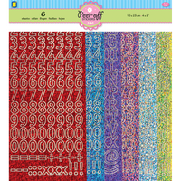 
              Peel-Off Stickers - 6-pack peel-off sticker set 1 2 3 Diamond
            