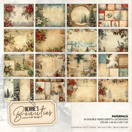 Paperpack - Berries Beauties - Vintage Christmas - A4 pkt 16 sheets