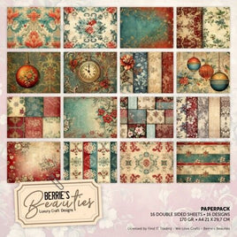 Paperpack - Berries Beauties - Christmas Patterns - A4 pkt 16 sheets