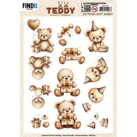 3D Push out Sheet - Berries Beauties - Teddy -Present