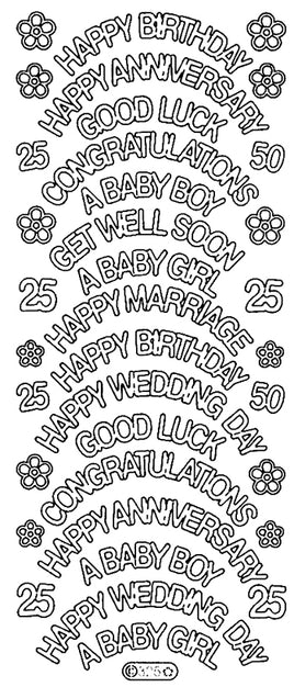 Peel-Off Stickers - Arched Greetings (325)