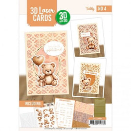 3D Dot and Do Laser Cards - Teddy