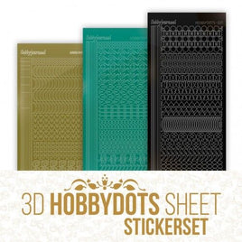 3D Hobbydots Sticker Sheet - Berries Beauties - Golden Whisper