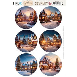 Scenery Push Out - Berries Beauties - Magical Winter Village - Round