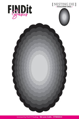 Find It Basics - Nesting Dies - Scalloped Oval 9 PCS