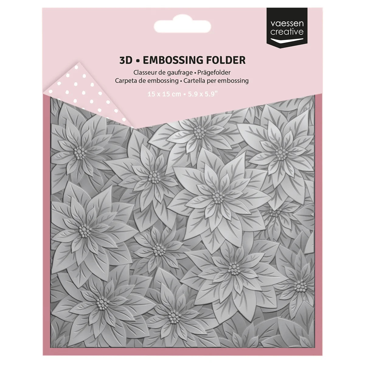 Vaessen Creative • 3D Embossing Folder Christmas Rose 5.9x5.9 ...