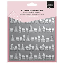 Vaessen Creative • 3D Embossing Folder Christmas Village 5.9x5.9"