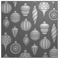 Nellie's Choice - 3D Embossing Folder + Stencil Christmas Baubles 5.9"x5.9"