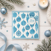 Nellie's Choice - 3D Embossing Folder + Stencil Christmas Baubles 5.9"x5.9"