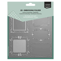 Vaessen Creative • 3D Embossing Folder Decorative Frames 5.9x5.9″