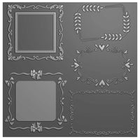 Vaessen Creative • 3D Embossing Folder Decorative Frames 5.9x5.9″