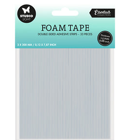 Studio Light  - Essentials - Double sided foam Tape BLACK  strips -3mm wide x 1.5mm thick (Copy)