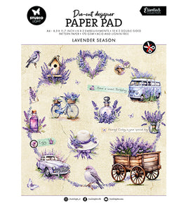 Studio Light  - Essentials - A4 Die-Cut Paper Pad Lavender Season