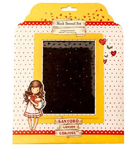 Santoro Gorjuss - Collectable - Mask/Stencils - Dots & hearts/leaves Gorjuss Essentials nr.269