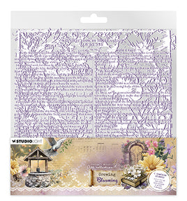 Studio Light • JMA Acetate Sheets White & dark purple Growing & Blooming nr.14