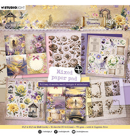 Studio Light • JMA -Mixed Paper Pad Vellum, unicolor & elements Growing & Blooming nr.322