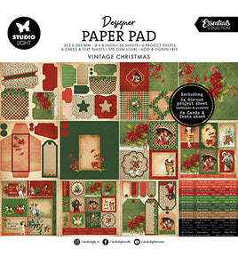 Studio Light - Mixed Paper Pad - Vintage Christmas 36 sheets