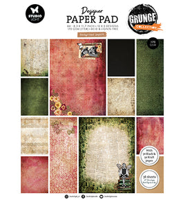 Studio Light - Grunge Collection - Designer Paper Pad Background Papers A4