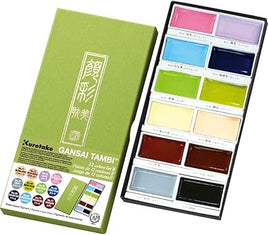 Kuretake - Gansai Tambi - 12 colors watercolor set, Muted color (MC20/12V/NW)