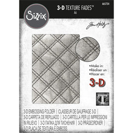 Sizzix • 3-D Texture Fades Embossing Folder Quilted by Tim Holtz