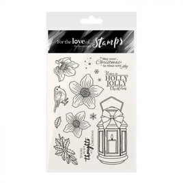 For the Love of Stamps - Christmas Rose Lantern