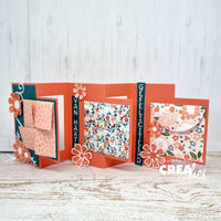 
              Crealies • Dies - On the MOVE dies no.21, Design Q, Triple Fun Fold card with squares
            