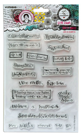 ABM - Clear Stamp Crafty Quotes Signature Collection 24 PC