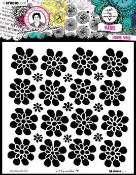 ABM Mask Flower Power Signature Collection 203.2x203.2x1mm 1 PC  - DEMO STENCIL/MASK