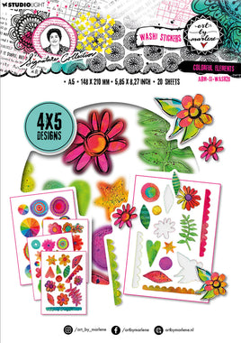 ABM - Washi Sticker Sheets Colorful Elements Signature Collection