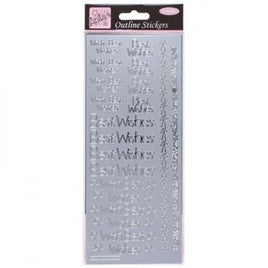 Outline Stickers - Regular Best Wishes