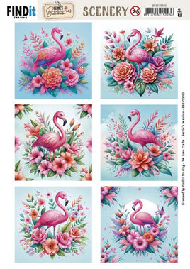 Scenery Push out - Berries Beauties - Flamingo - Square