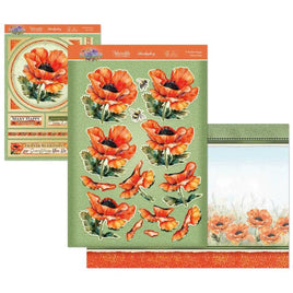 Hunkydory - 3D Die-cut -In Full Bloom Deco - Large Set - A Perfect Poppy