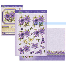 Hunkydory - 3D Die-cut -In Full Bloom Deco - Large Set - Calming Clematis