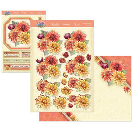 Hunkydory - 3D Die-cut -In Full Bloom Deco - Large Set - Delightful Dahlias