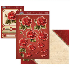 Hunkydory - 3D Die-cut -In Full Bloom Deco - Large Set - Roses are Red