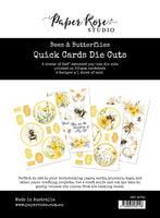 Paper Rose - Bees & Butterflies 6x8" Quick Cards Die Cuts 33732