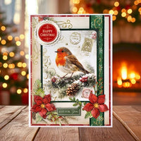 Katy Sue - 3D Die Cut Decoupage – Vintage Christmas, Die Cut Flowers & Leaves, 12 sheets